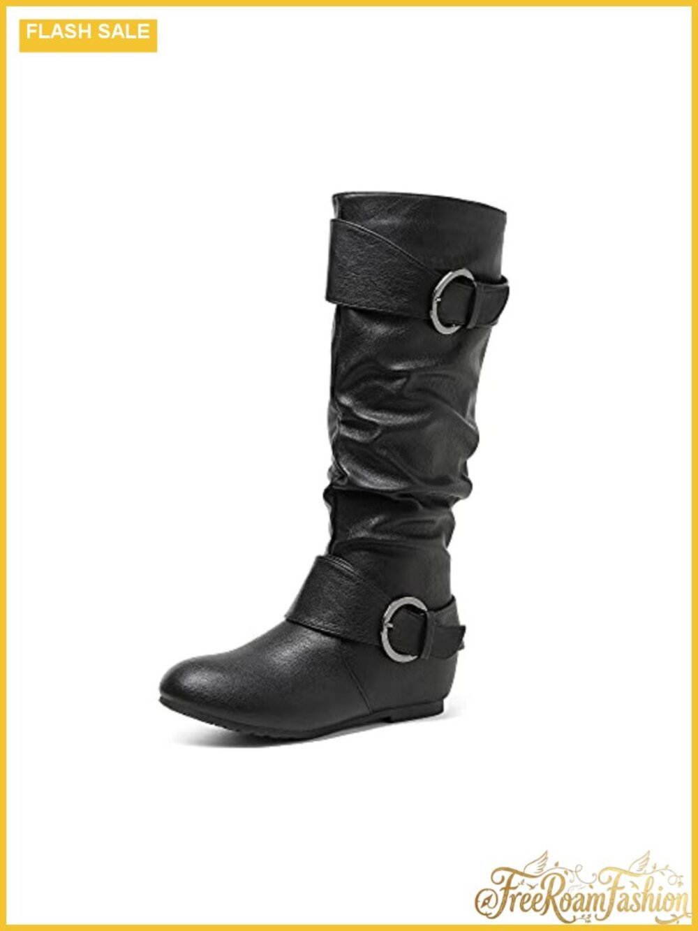 Dream Pairs Womens Knee High Low Hidden Wedge Boots Faux Fur Lined